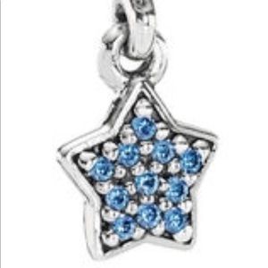 Authentic Pandora Blue Star Dangle Charm